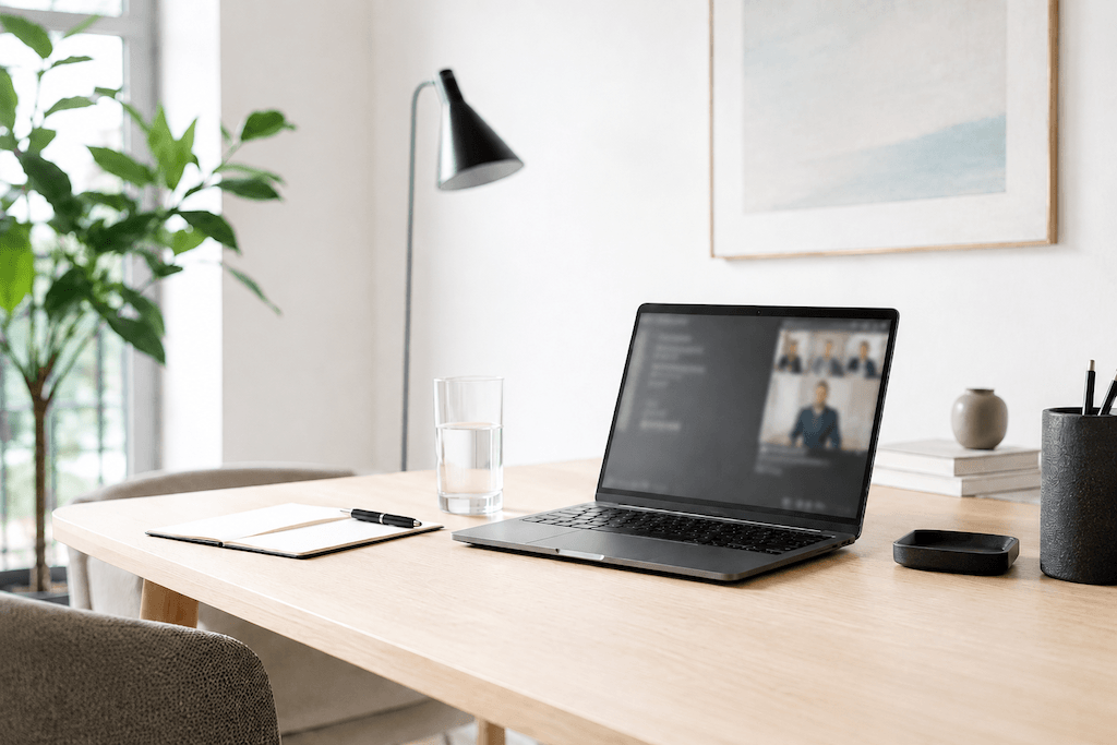 Online-Sitzung · Standortbestimmung · Diskretion
