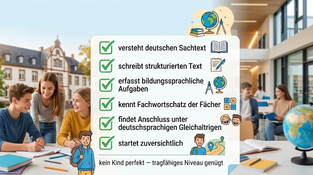 Jugendlicher liest und schreibt auf Deutsch — gezielter Aufbau der Bildungssprache vor dem Internat