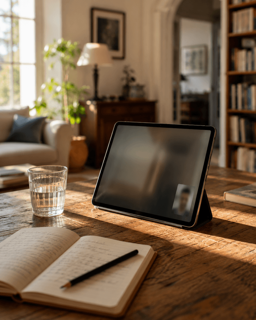 Online-Sitzung zu Hause