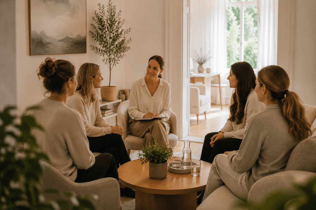 Nora Otte im Gespräch mit dem Team