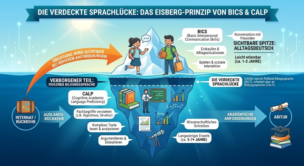 Klassenzimmer mit deutschsprachigem Bezug im Ausland — die Deutsche Auslandsschule baut das schulische Deutsch auf